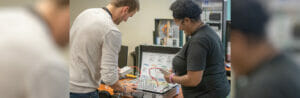 Student participates in hands-on telecommunications Installation and Support Training. Training is free (for students who meet eligibility requirements).