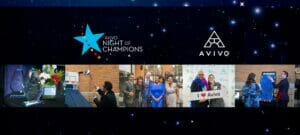 Banner from Avivo's 2023 Night of Champions event.