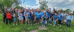 Avivo staff pose for the camera after an all-Avivo event.