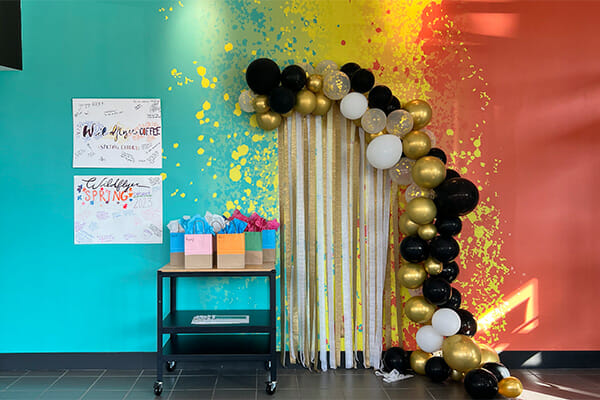 The scene is set before a graduation ceremony for the spring cohort at Wildflyer Coffee. Photo courtesy of Wildflyer Coffee.