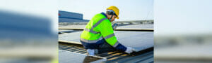 Image showing someone installing solar panels.