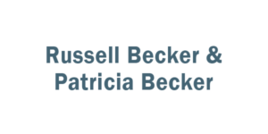Sponsor image showing the names Russell Becker & Patricia Becker