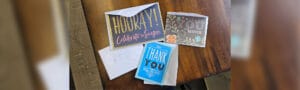 Image compilation of thank you cards sent by families who received Adopt-A-Family gifts from donors as part of Avivo’s Adopt-A-Family program.